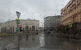 Moskau im Regen